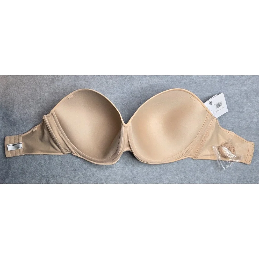 Maidenform Strapless Bra Strapless Bra 38DDD Nude Beige Convertible‎ Formal Prom